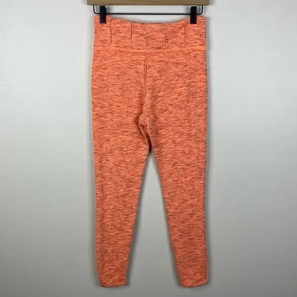 Free People FP Movement Hybrid Leggings Papaya Punch Pink Orange NWT Small - Picture 7 of 8